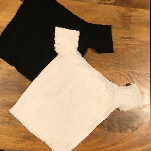 GARAGE smocked crop tops XS